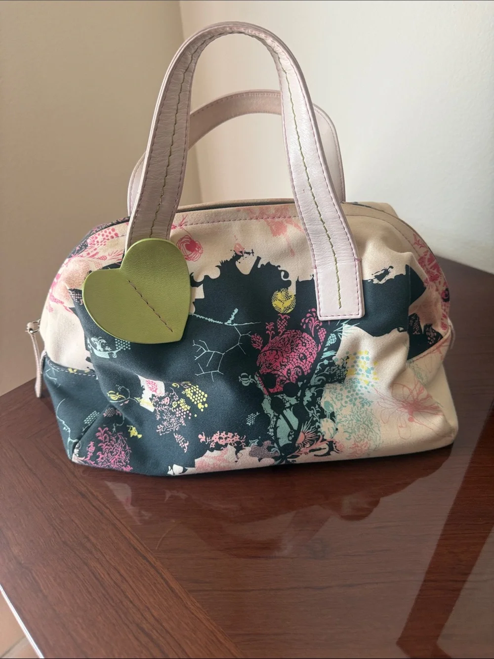 Christian Lacroix Floral Dome Cosmetic Case in Black, Cream & Pink
